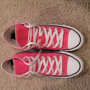 CONVERSE Chuck Taylor All Star Hi Top Pink  Sneakers Unisex Wmns Size 8 Mens 6